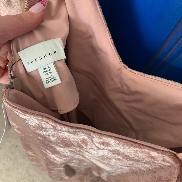 New! TopShop Rose Glitter Slip Dress Sz US 10 - Picture 4 of 4